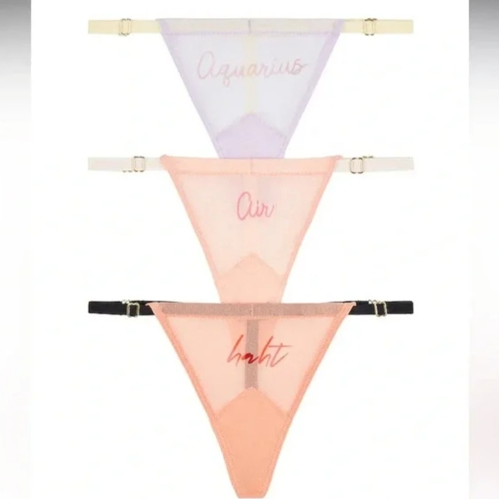 We Are HAH X Free People 3 Pack Panties - Cancer Thong Pack Adjustable OS - NEW